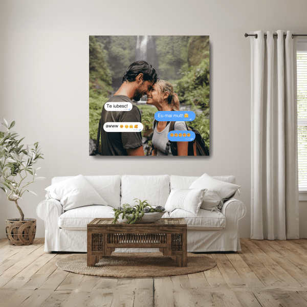 Tablou canvas personalizat cu poză - Discuție chat - imagine 4