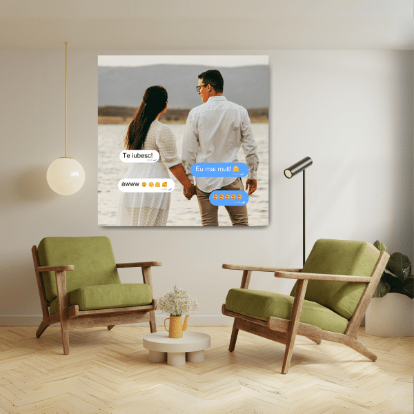 Tablou canvas personalizat cu poză - Discuție chat - imagine 3