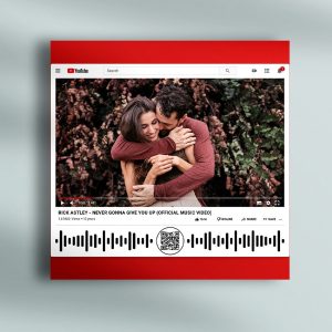 Tablou canvas personalizat cu poză - Melodie cu cod QR