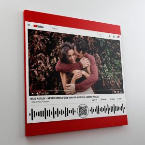 Tablou canvas personalizat cu poză - Melodie cu cod QR