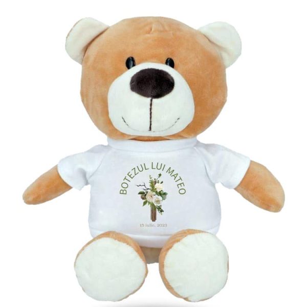 Jucărie de pluș personalizată cu nume - Botez - imagine 4