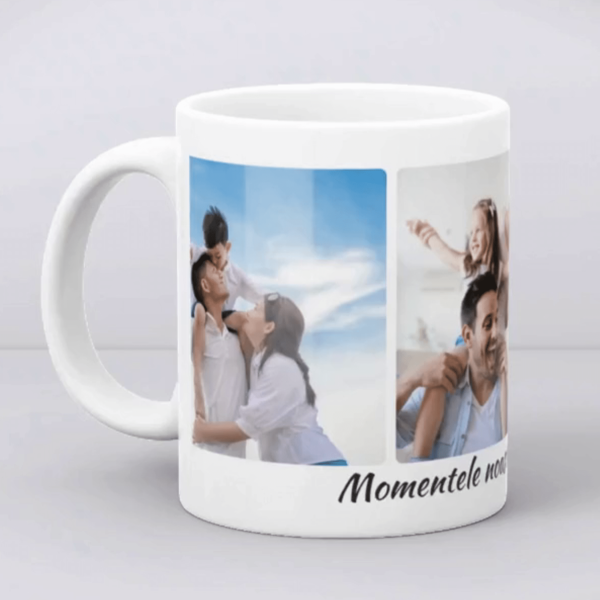 Cană personalizată cu 3 poze - Momentele noastre fericite - imagine 4