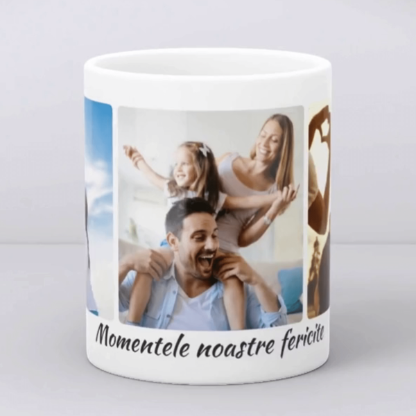 Cană personalizată cu 3 poze - Momentele noastre fericite - imagine 3