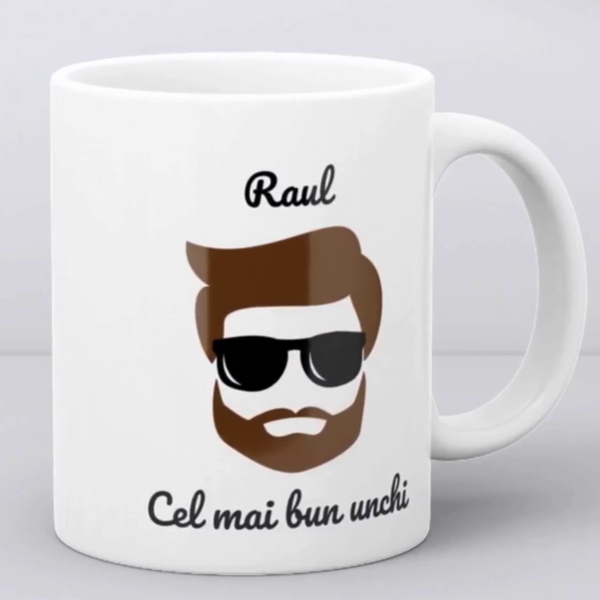 Cană personalizată cu nume și poză - Cel mai bun unchi - imagine 4