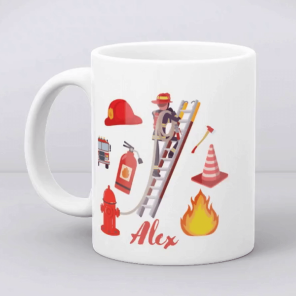 Cană personalizată cu nume - Pompier