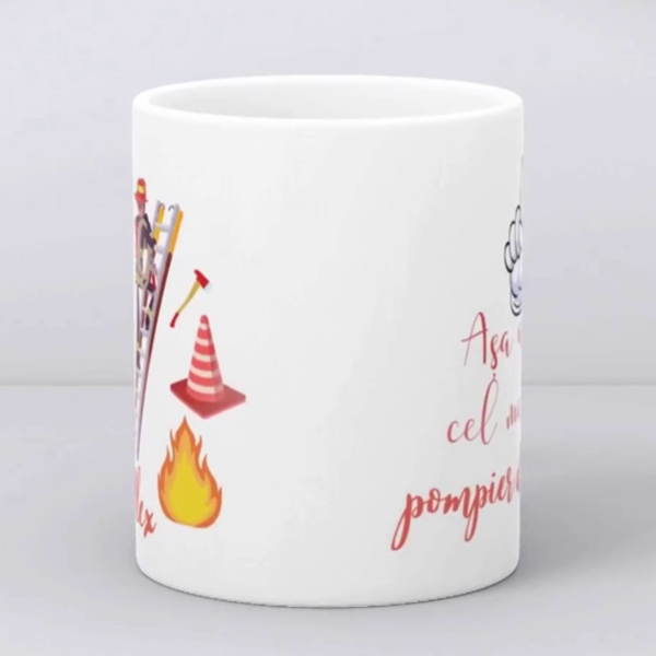 Cană personalizată cu nume - Pompier - imagine 3