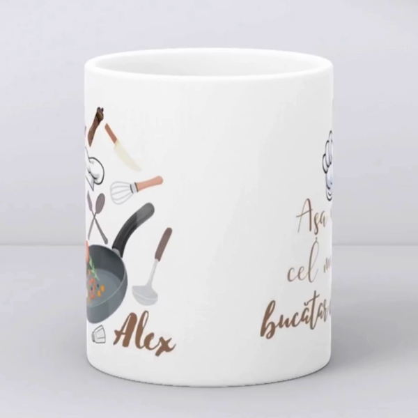 Cană personalizată cu nume - Bucătar - imagine 4