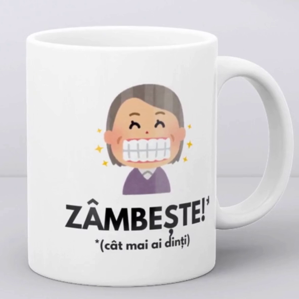 Cană personalizată cu nume - Zâmbește - imagine 5