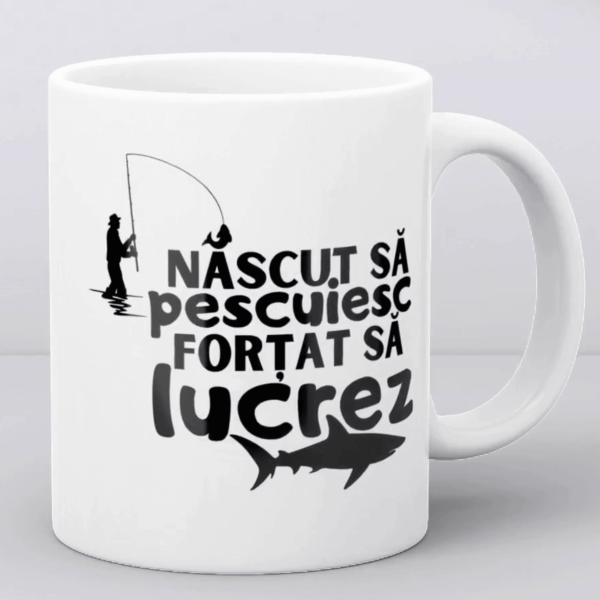 Cană cadou pescar, personalizată cu poză și nume