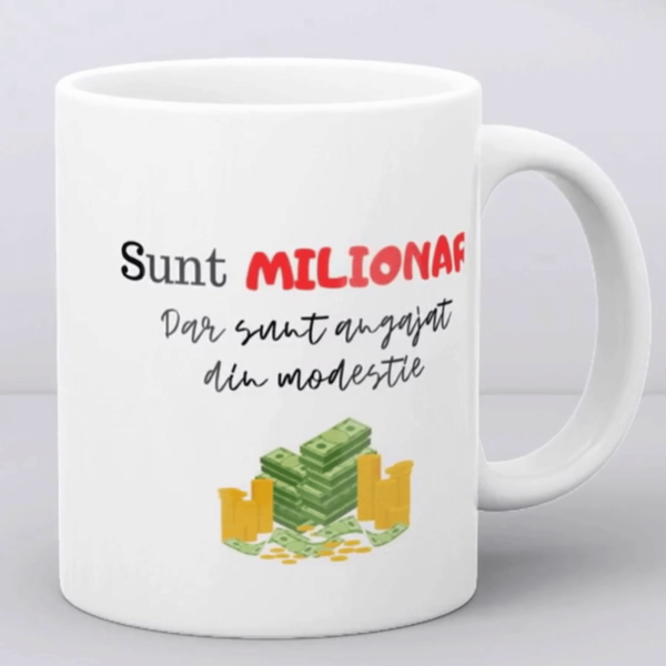 Cană personalizată cu poză - Milionar