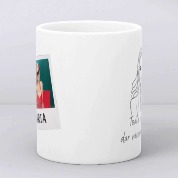 Cană cadou pentru ea, personalizată cu poză și nume - Niciuna ca mine - imagine 4
