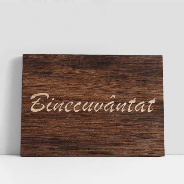 Tablou creștin canvas personalizat cu text - Binecuvântat