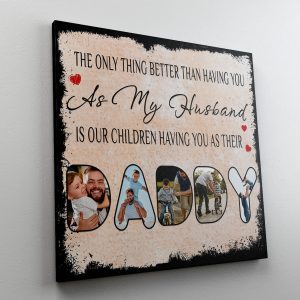 Tablou canvas personalizat cu 5 poze - Daddy