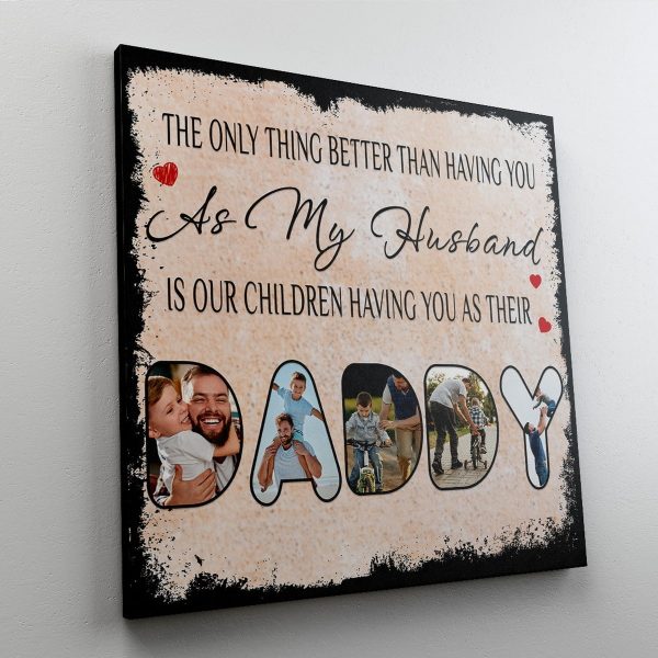 Tablou canvas personalizat cu 5 poze - Daddy - imagine 2