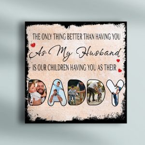 Tablou canvas personalizat cu 5 poze - Daddy