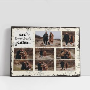 Tablou caine, personalizat cu 8 poze - Cel mai bun caine