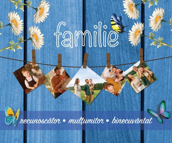 Tablou canvas personalizat cu 5 poze - Familie - imagine 3