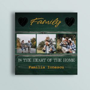 Tablou canvas personalizat cu 3 poze - Family