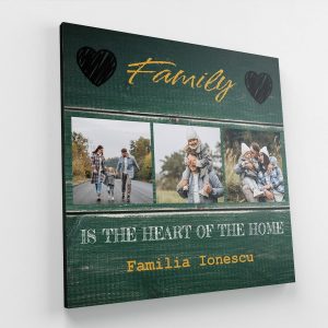 Tablou canvas personalizat cu 3 poze - Family