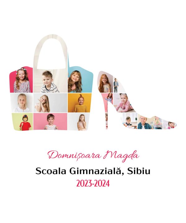 Tablou canvas personalizat cu poze, nume și text - Cadru didactic - imagine 2