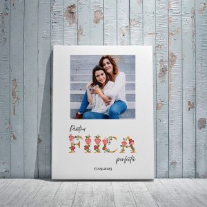 Tablou cadou pentru fiica mea, personalizat cu poză și dată