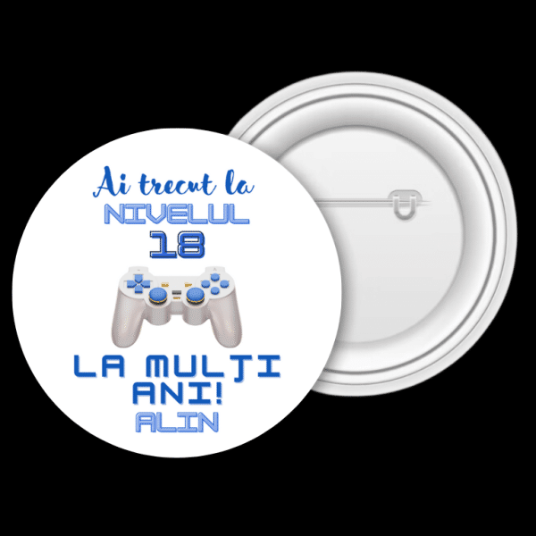 Insignă metalică personalizată cu nume - Majorat - imagine 3
