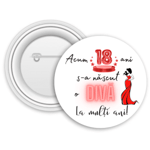 Insignă metalică personalizată - Divă