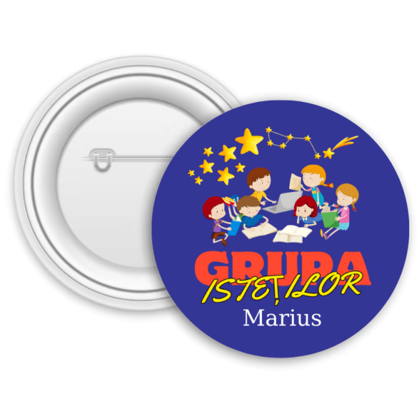 Insignă personalizată pentru copii cu nume - Grădiniță - imagine 3