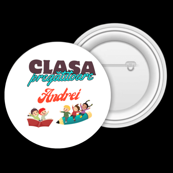 Insignă personalizată pentru copii cu nume - Școală - imagine 3