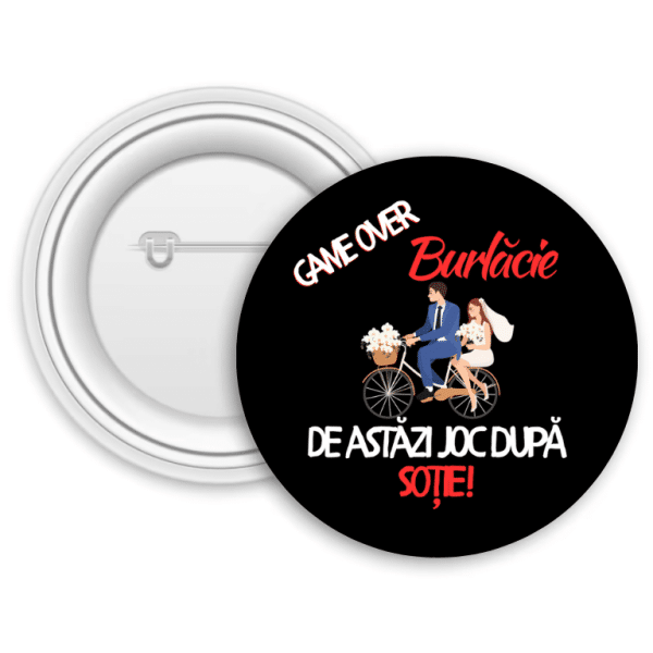 Insignă metalică personalizată - Burlăcie