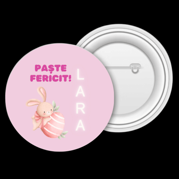 Insignă metalică personalizată cu nume - Paște fericit! - imagine 2