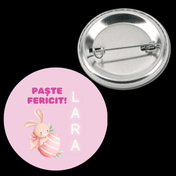 Insignă metalică personalizată cu nume - Paște fericit! - imagine 3