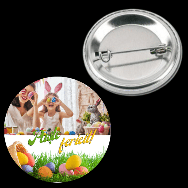 Insignă metalică personalizată cu poză - Paște - imagine 3