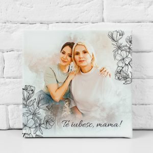 Tablou canvas personalizat cu poză - Te iubesc, Mama