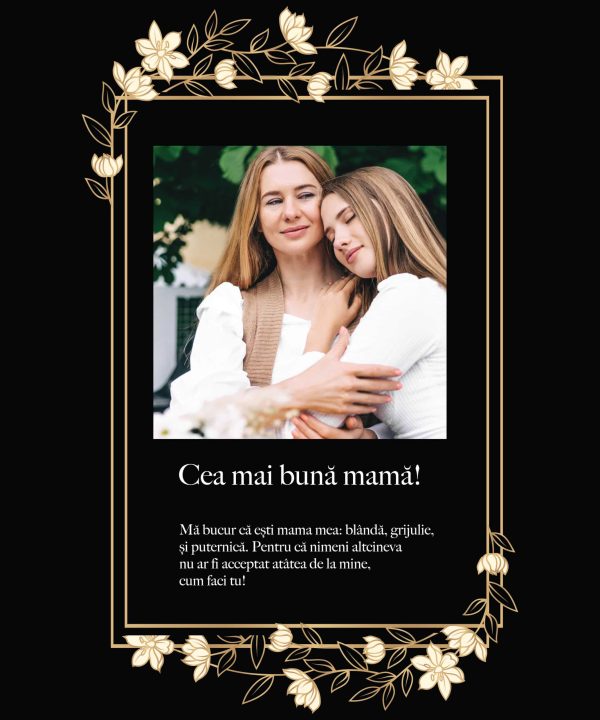 Tablou cea mai bună mamă! Personalizat, panza canvas - imagine 2