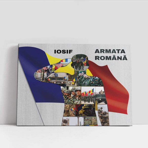 Tablou cadou pentru soldat in armata, personalizat cu 12 poze și nume