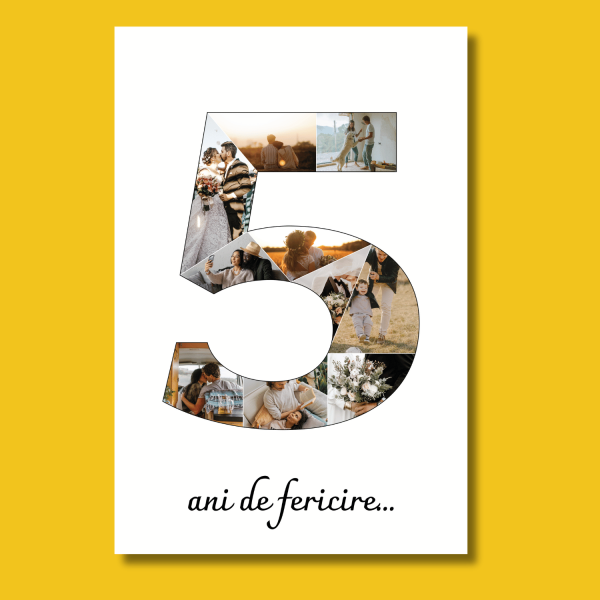 Tablou canvas personalizat cu 10 poze - Aniversare relație - imagine 2