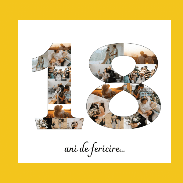 Tablou canvas personalizat cu 10 poze - Aniversare relație - imagine 3