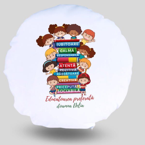Pernă personalizată cu nume - Educatoarea preferată