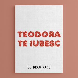 Tablou canvas personalizat cu nume - Te iubesc
