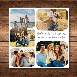 Tablou personalizat familie, cu 5 poze