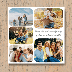 Tablou personalizat familie, cu 5 poze